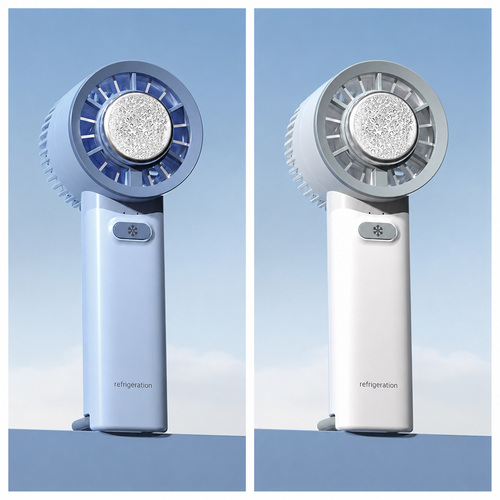 Portable Turbo Cooling Fan with Ice Cooling Plate | Rechargeable Mini Fan | 3 Speed Personal Air Cooler